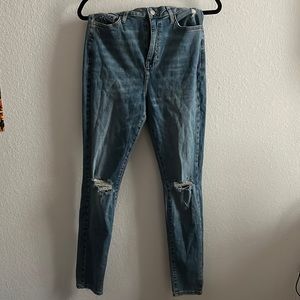 Medium Wash High Rise Skinny Jeans